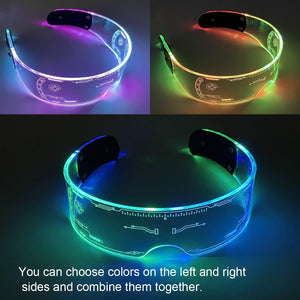 LED Visor Cyberpunk Glasses (4 Style)