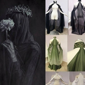 Medieval Witch Wizard Cape Cloak (6 Colors) One Size Fit Most