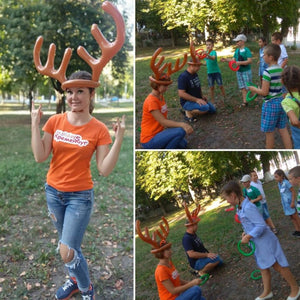 Inflatable Ring Reindeer Antler Hat