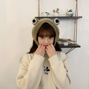 Knitted Cute Hat Frog Beanies (6 Colors) One Size Fit Most
