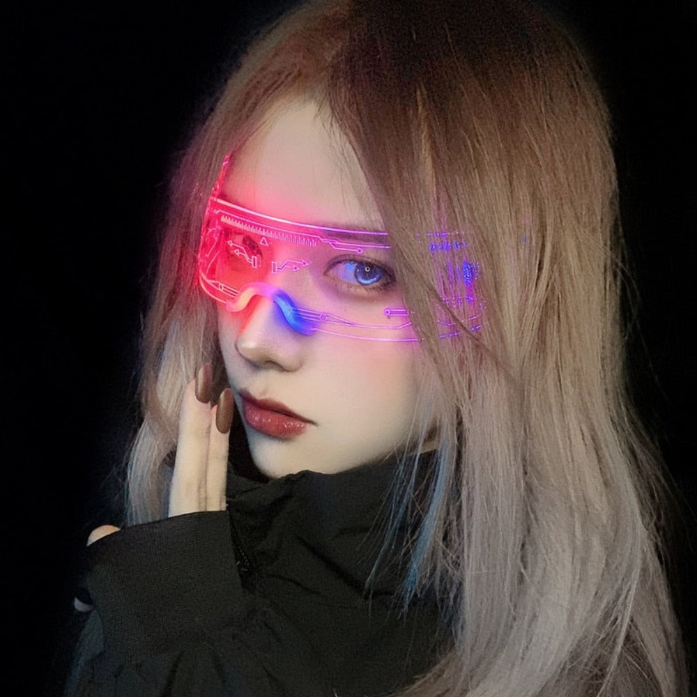 LED Visor Cyberpunk Glasses (4 Style)