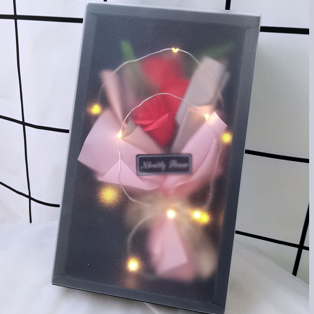 LED Rose Flower Soap (4 Colors) with Box 