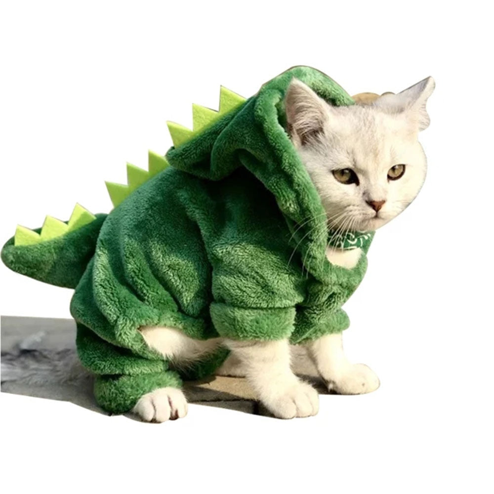 Pet Cat Dino Suit Plush Costume (2 Colors) XS-XXL