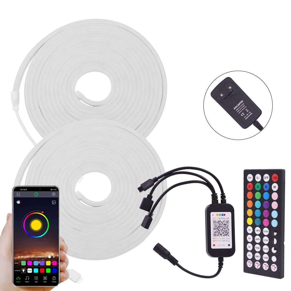 RGB LED Rope Strip Lights with Wifi APP Remote Control (8 Styles) 6 Sizes