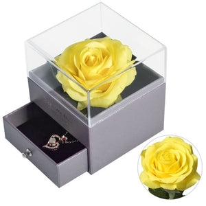 "I love You" Projection Heart Necklace Eternal Rose Jewelry Box (31 Style)