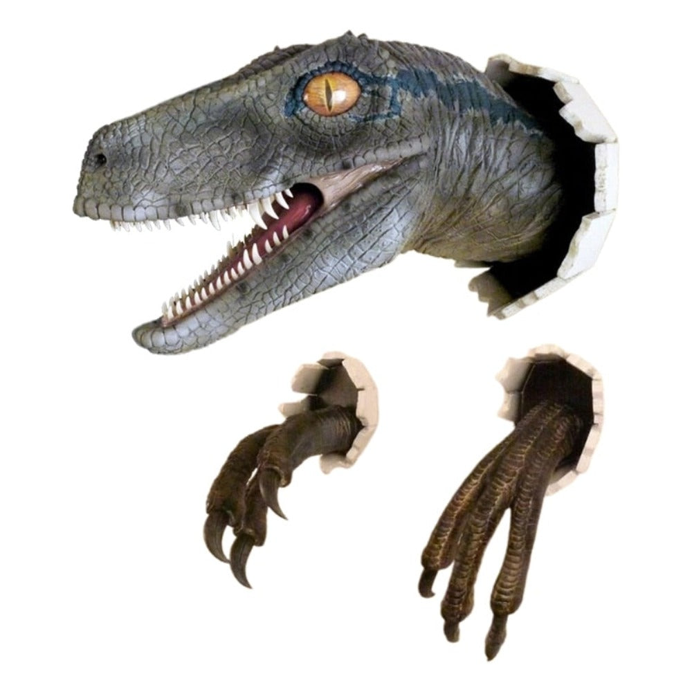 3D Dinosaur Head Wall Mounted Set Home Décor (2 Colors)