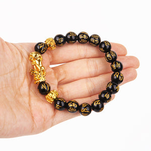 Pixiu Feng Shui Black Obsidian Bracelet (6 Designs)