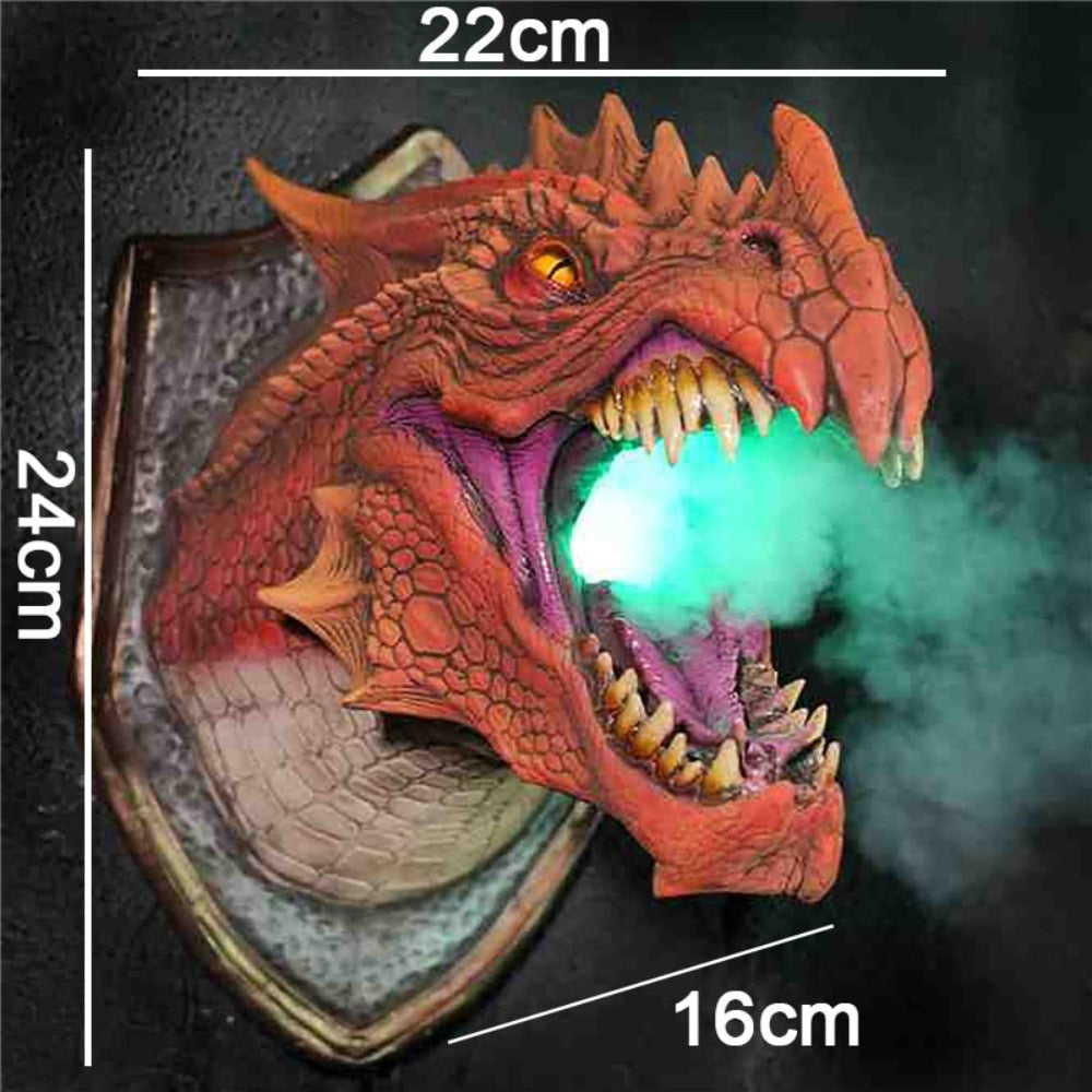3D Dragon Head LED Wall Mounted Smoke Home Décor (2 Colors & Styles)