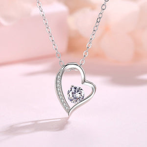 Heart Pendant "To My Beautiful Girlfriend" Necklace