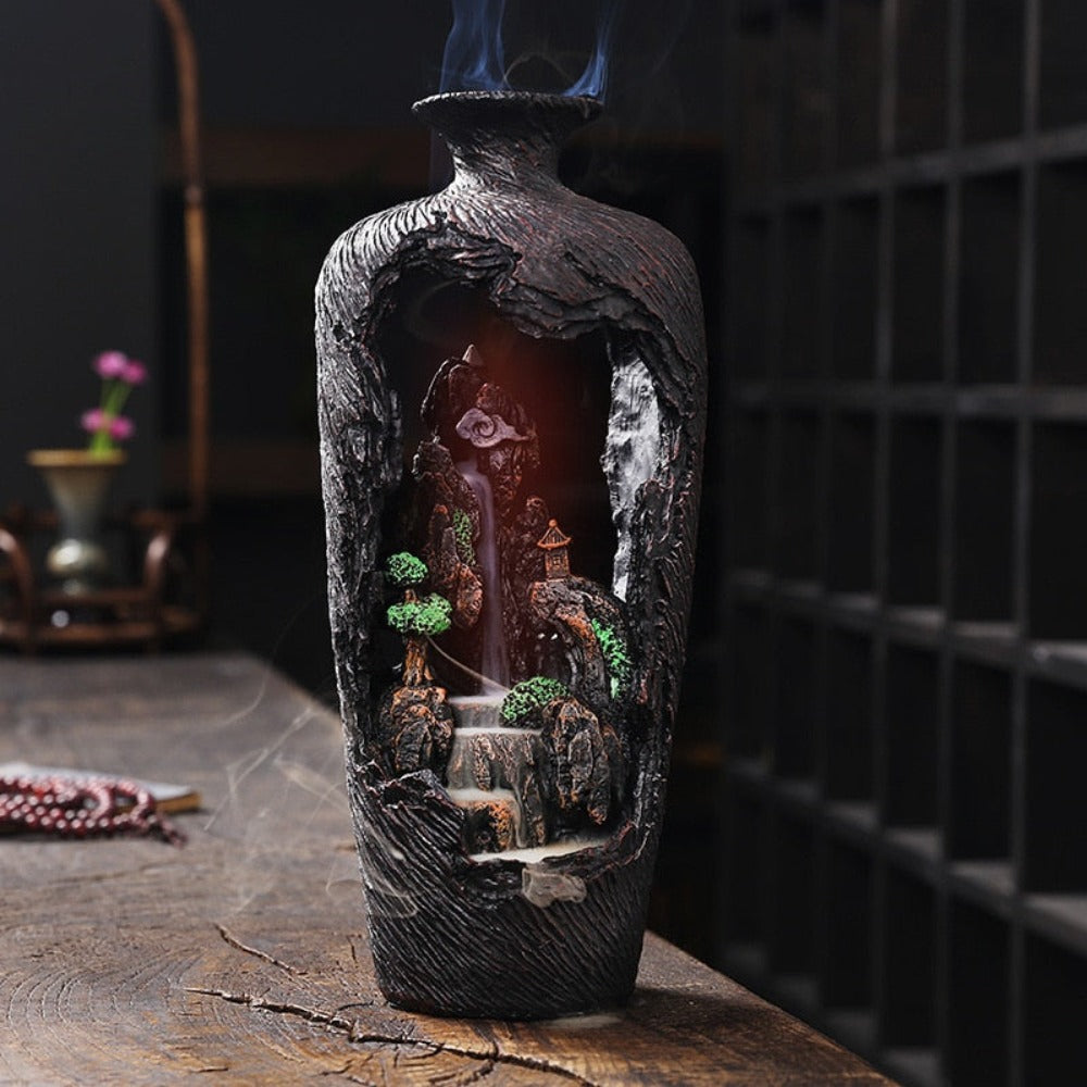 Mystic Vase Fengshui Waterfall Draft Incense Burner (2 Styles)