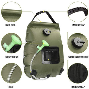 Solar Camping Shower Water Bag (6 Colors) 20L