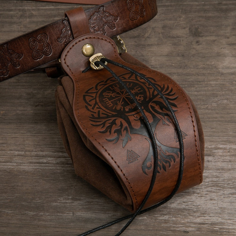 Vikings Medieval Waist Belt Pouch Bag Purse (3 Styles) 2 Options