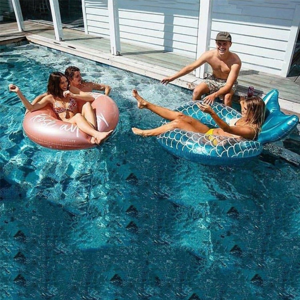 Inflatable Mermaid Swimming Float (2 Styles) Kids - Adult