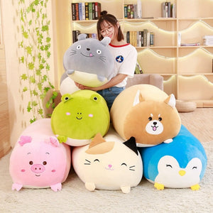 Dog Cat Totoro Penguin Pig Frog Panda Animal Pillow Plush (12 Options) 18CM-30CM