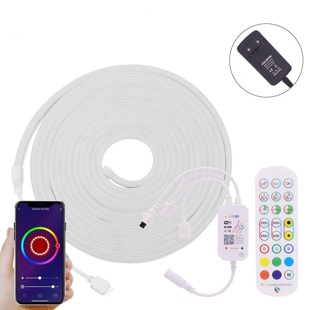 RGB LED Rope Strip Lights with Wifi APP Remote Control (8 Styles) 6 Sizes