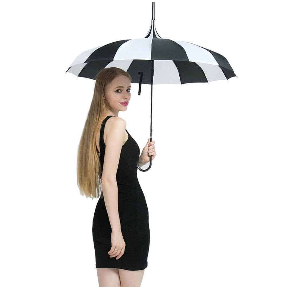 Circus Clown Stripe Pagoda Umbrella (4 Colors)