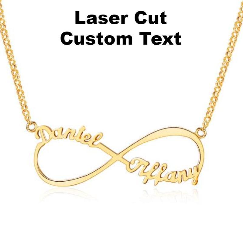 Custom Laser Cut Infinite Love Necklace Up To Four Names