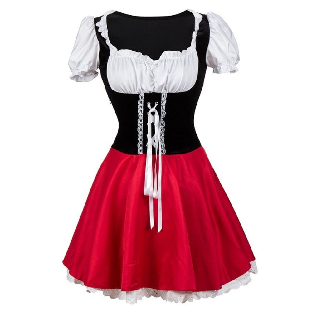 Little Red Riding Hood Adult Dress Costume Set (2 Styles) S-6XL