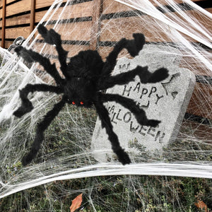 Halloween Giant Black Spider Pillow Plush Stuffed Animal (3 Sizes)