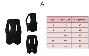 Waistcoat Racerback Vest Tuxedo Suit (8 Styles) S-2XL