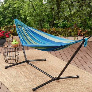 Stripe Double Stand Hammock with Bag