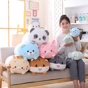 Dog Cat Totoro Penguin Pig Frog Panda Animal Pillow Plush (27 Options) 18CM-30CM