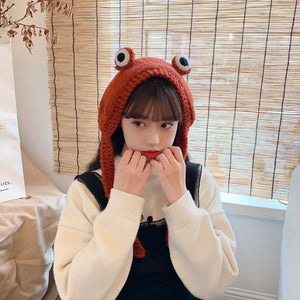 Knitted Cute Hat Frog Beanies (6 Colors) One Size Fit Most