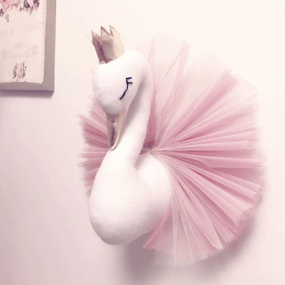 Swan Hanging Wall Stuffed Animal Pillow Plush (2 Colors)