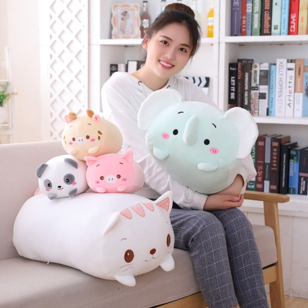 Dog Cat Totoro Penguin Pig Frog Panda Animal Pillow Plush (27 Options) 18CM-30CM