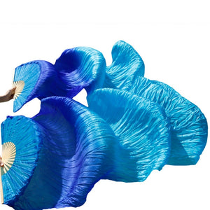Belly Dance Veils Folding Silk Fan (17 Colors) 6 Sizes