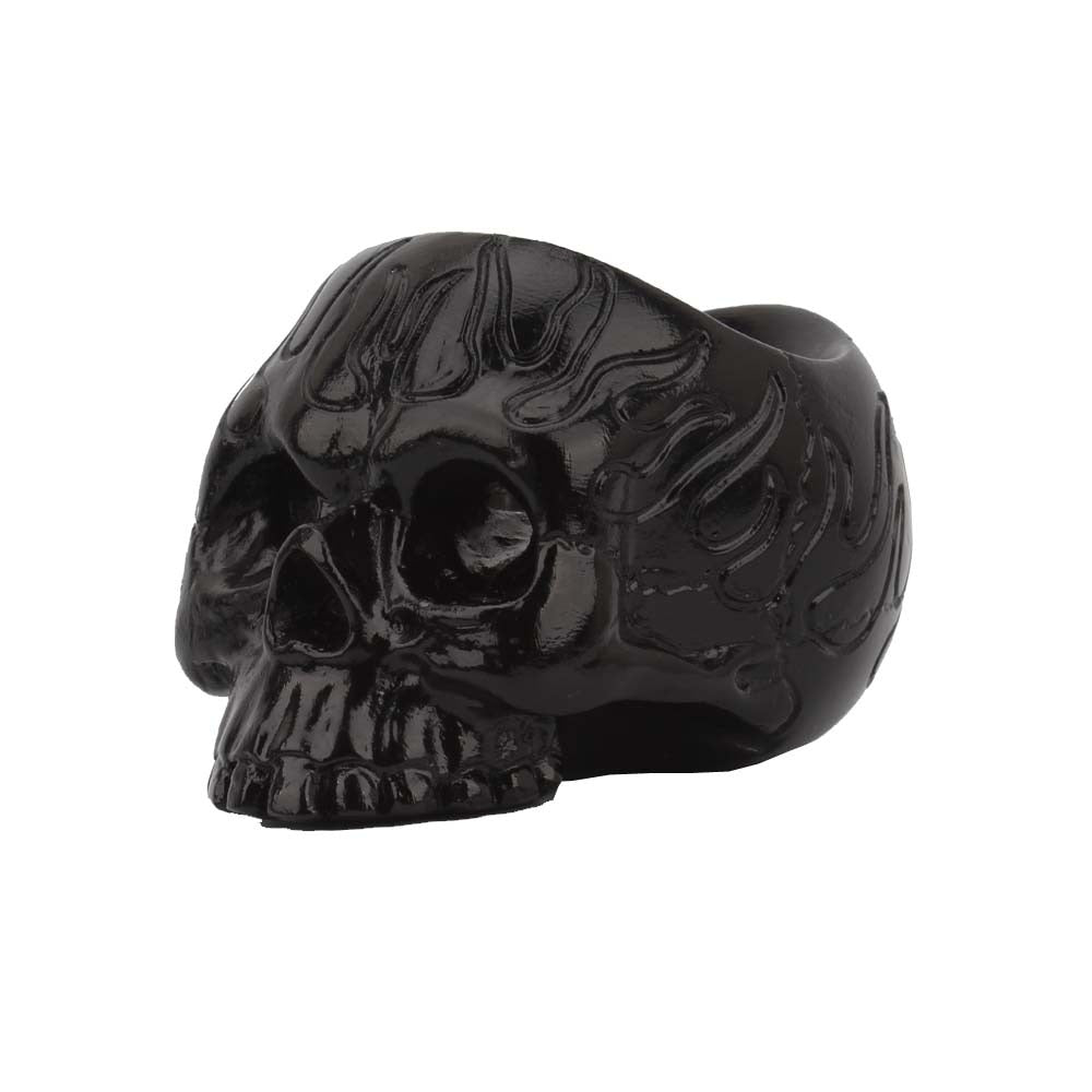 Halloween Black Skull Candle Holders 
