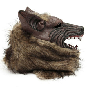 Wolf Head Hair Claw Gloves Werewolf Mask (3 Options)