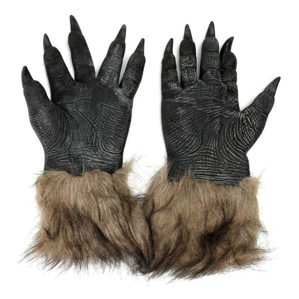 Wolf Head Hair Claw Gloves Werewolf Mask (3 Options)