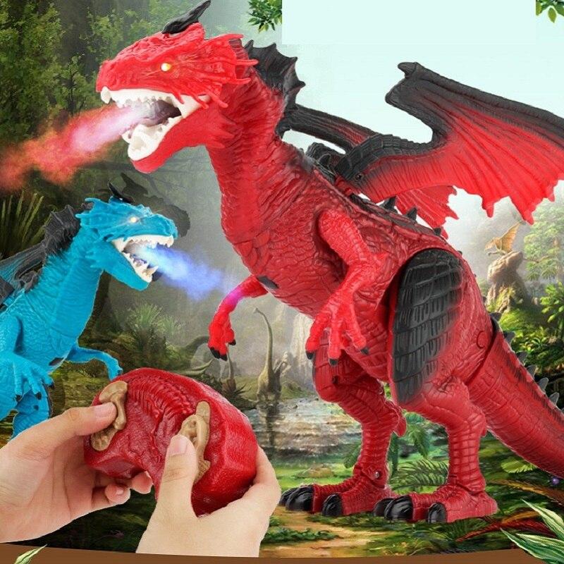 Electronic LED Walking Dragon Dinosaur Toy (Red or Blue) Fire & Ice