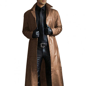 Matrix Halloween Viking Leather Coat Trench Punk Jacket Men's Plus Size Best Gift Shoppers