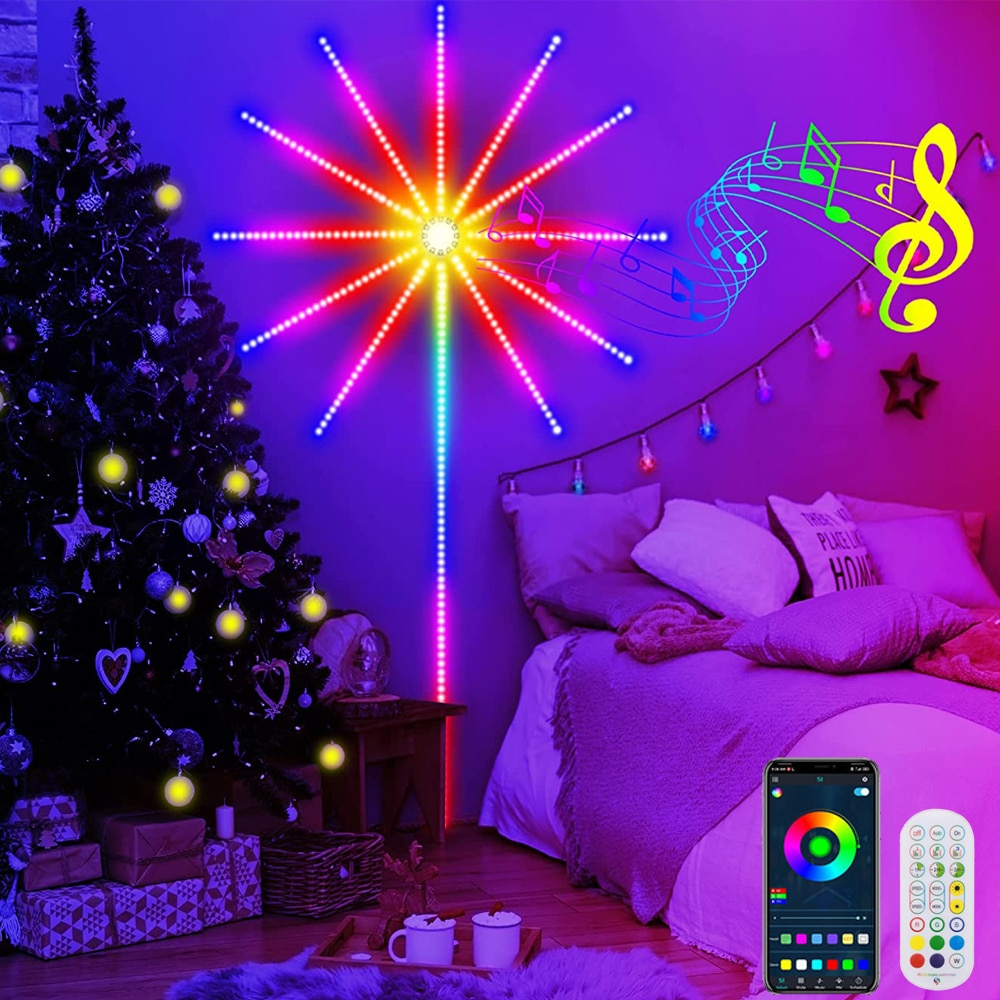 Smart LED Fireworks Christmas Lights (S-Large) with Remote Control