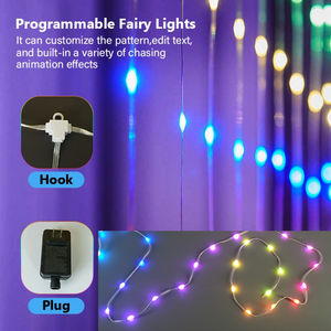 Smart Curtain LED String Christmas Light (1M-3M) with Remote Control
