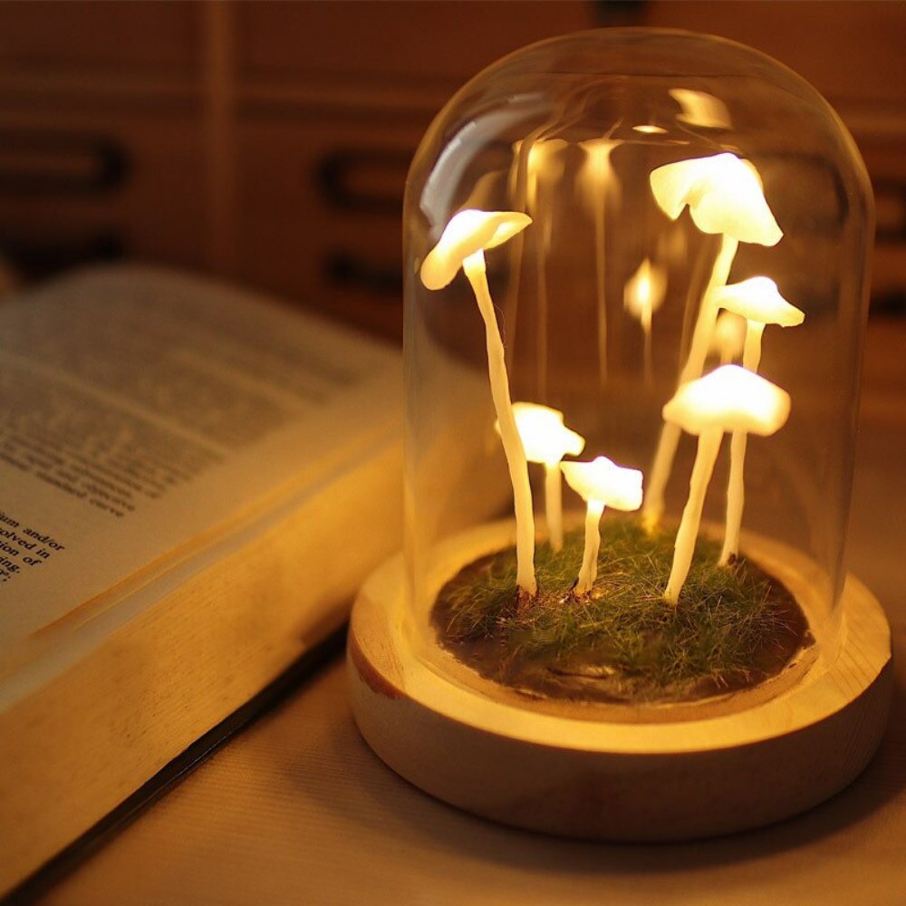 DIY Mushroom LED Glass Display Lamp