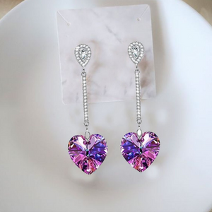 Swarovski® Crystal Rose Heart Pendant Earring Necklace (3 Options)