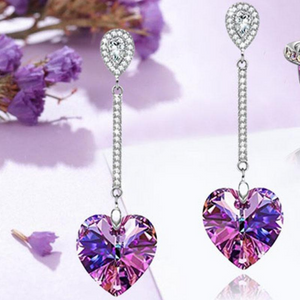 Swarovski® Crystal Rose Heart Pendant Earring Necklace (3 Options)