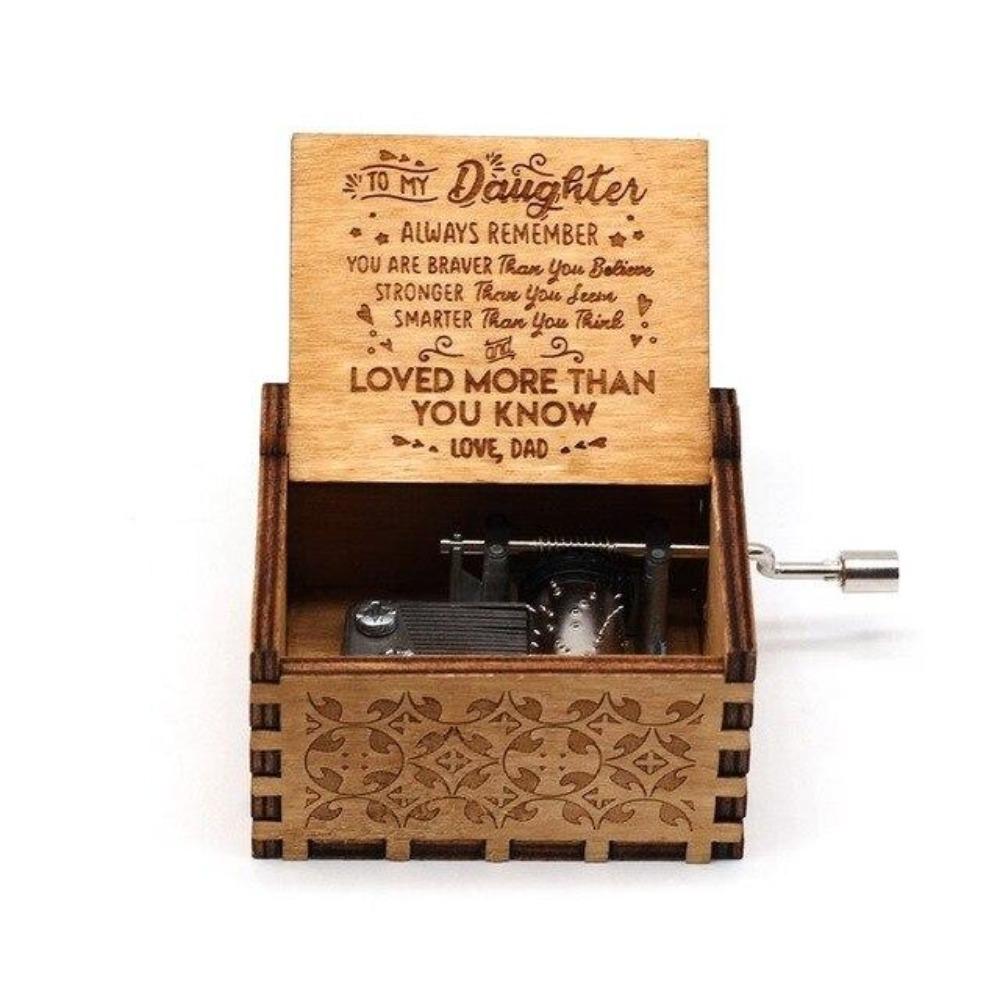 Dad To Daughter - You Are Loved More Than You Know - Engraved Music Box