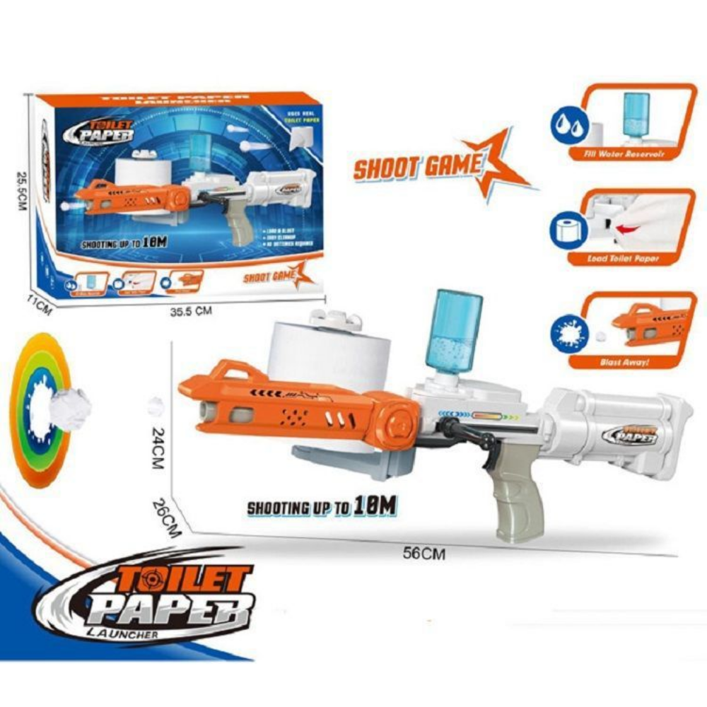 Spitball Toilet Paper Blaster Toy Gun