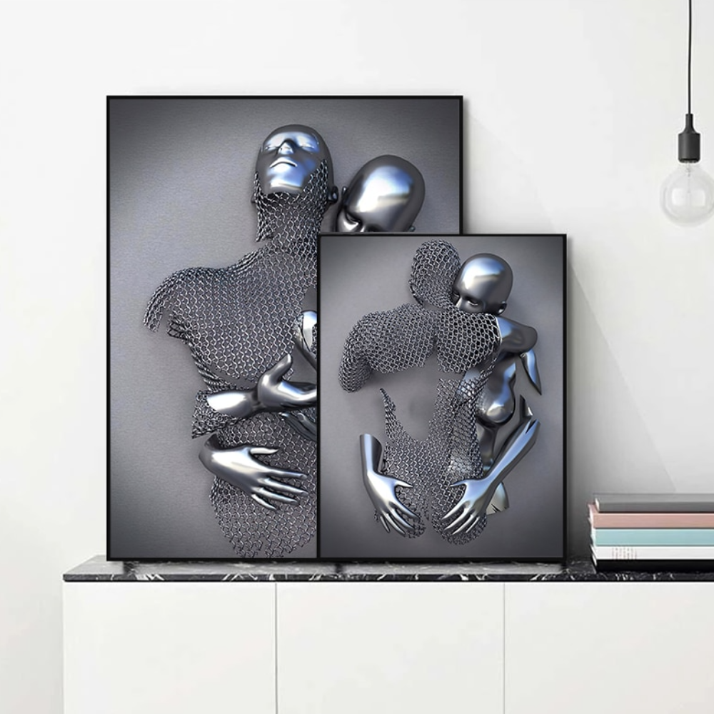 Romantic Metal Figure Abstract Wall Art Poster (12 Design) NO FRAME