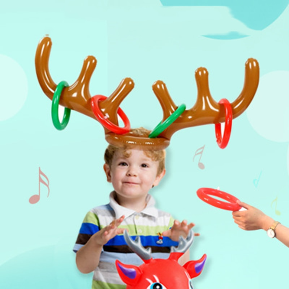 Inflatable Ring Reindeer Antler Hat