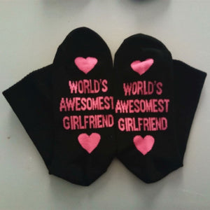 World's Awesome Girlfriend Boyfriend Socks 