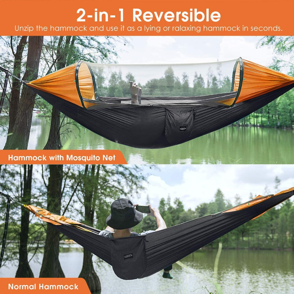 Camping Hammock with Pop Up Mosquito Net ( 3 Colors)