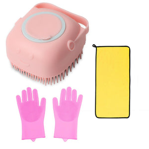Pet Bath Scrub Grooming Brush Kit (4 Options