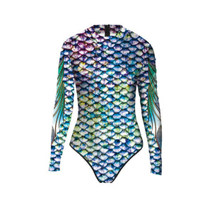 Mermaid Fish Scale Long Sleeve Swimsuit (11 Styles) S-XL