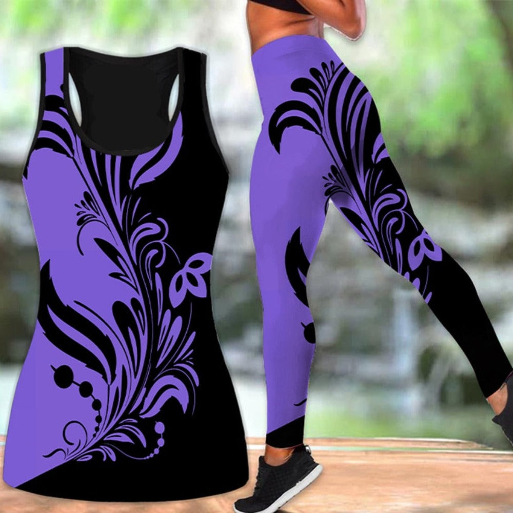 3D Printed Tops and High Waist Leggings Set (12 Styles) M-8XL