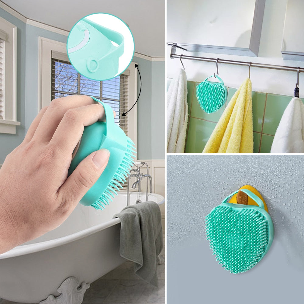 Pet Bath Scrub Grooming Brush Kit